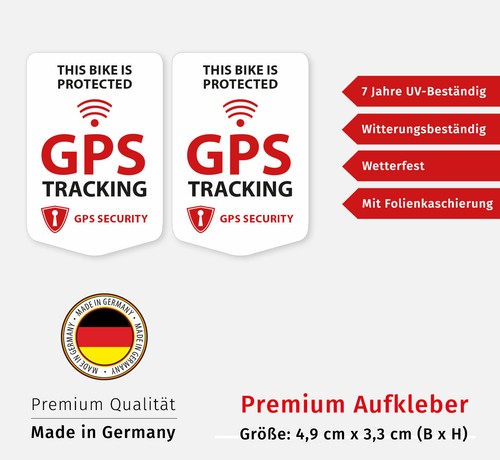 Fahrrad aufkleber gps - 2x,
