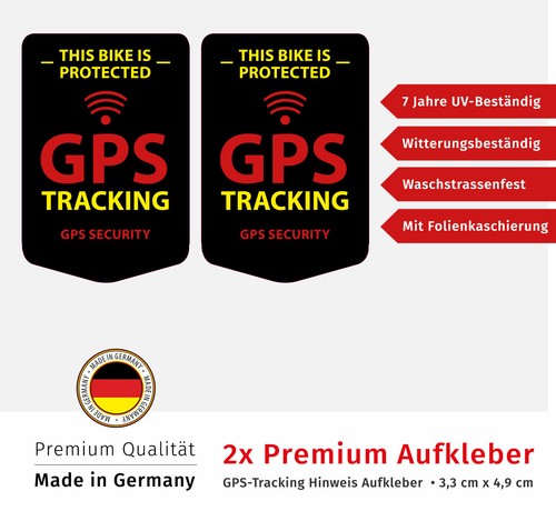 Gps fahrrad aufkleber - gps, 2x