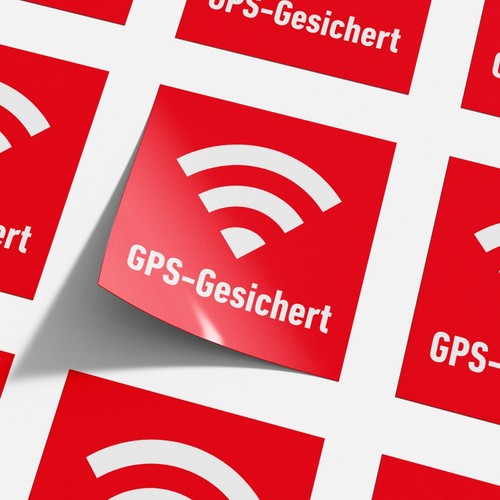 Gps gesichert aufkleber - gps,