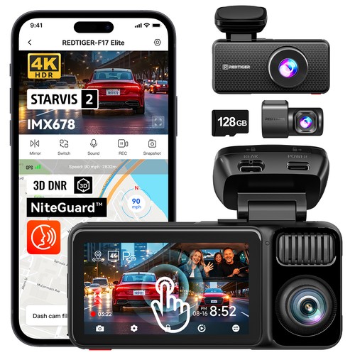 Redtiger kanal dashcam - 4k, 3